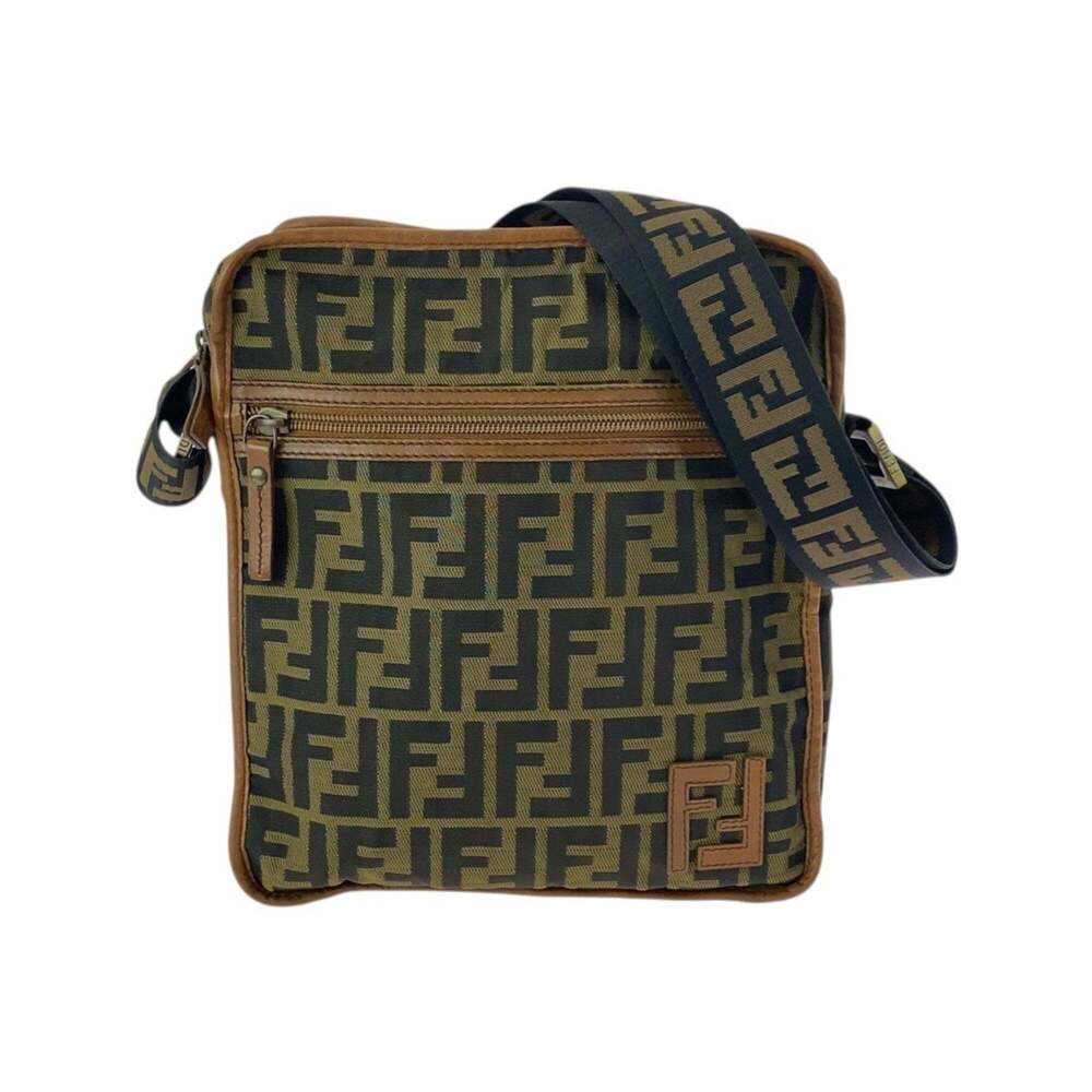 FENDI Brown Zucca Pochette Shoulder Bag - Picture 1 of 10